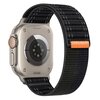 Nylon Wave Armband - Schwarz - Geeignet f&uuml;r Apple Watch 44mm / 45mm / 46mm / 49mm