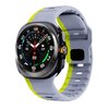 Wave Silikonarmband - Grau mit Gelb - Samsung Galaxy Watch Ultra 47mm