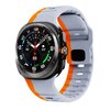 Wave Silikonarmband - Grau mit Orange - Samsung Galaxy Watch Ultra 47mm