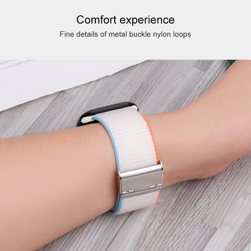 Nylonband mit Clipverschluss - Wei&szlig; - Geeignet f&uuml;r Apple Watch 38mm / 40mm / 41mm / 42mm