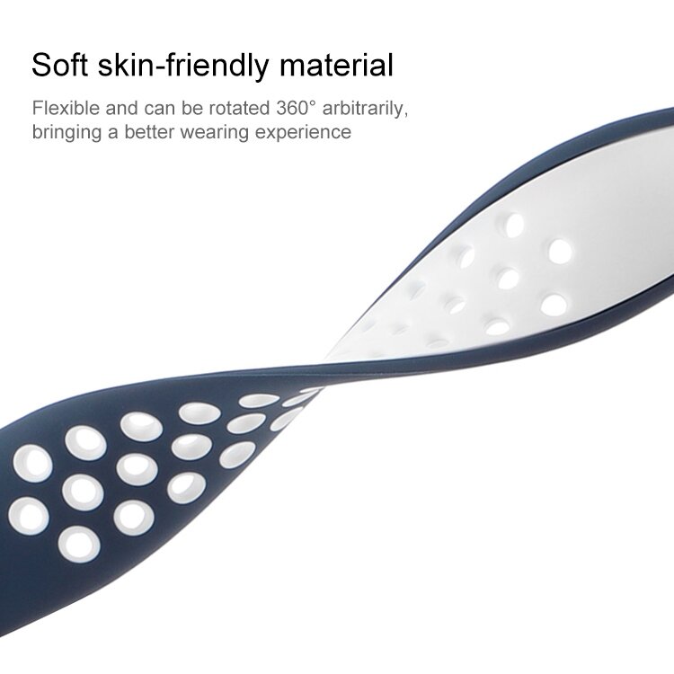 Sportarmband mit zus&auml;tzlicher Schlaufe - Grau + Blau - Geeignet f&uuml;r Apple Watch 38mm / 40mm / 41mm / 42mm