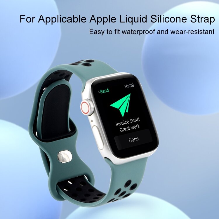 Sportarmband mit zus&auml;tzlicher Schlaufe - Wei&szlig; + Schwarz - Geeignet f&uuml;r Apple Watch 38mm / 40mm / 41mm / 42mm