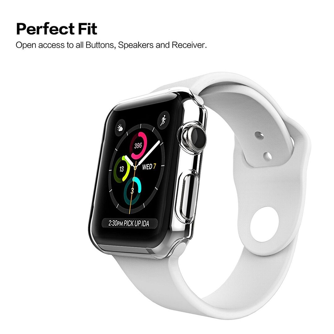 Hartschalengeh&auml;use 38mm (vollst&auml;ndig gesch&uuml;tzt) - Transparent - Geeignet f&uuml;r Apple Watch 38 mm