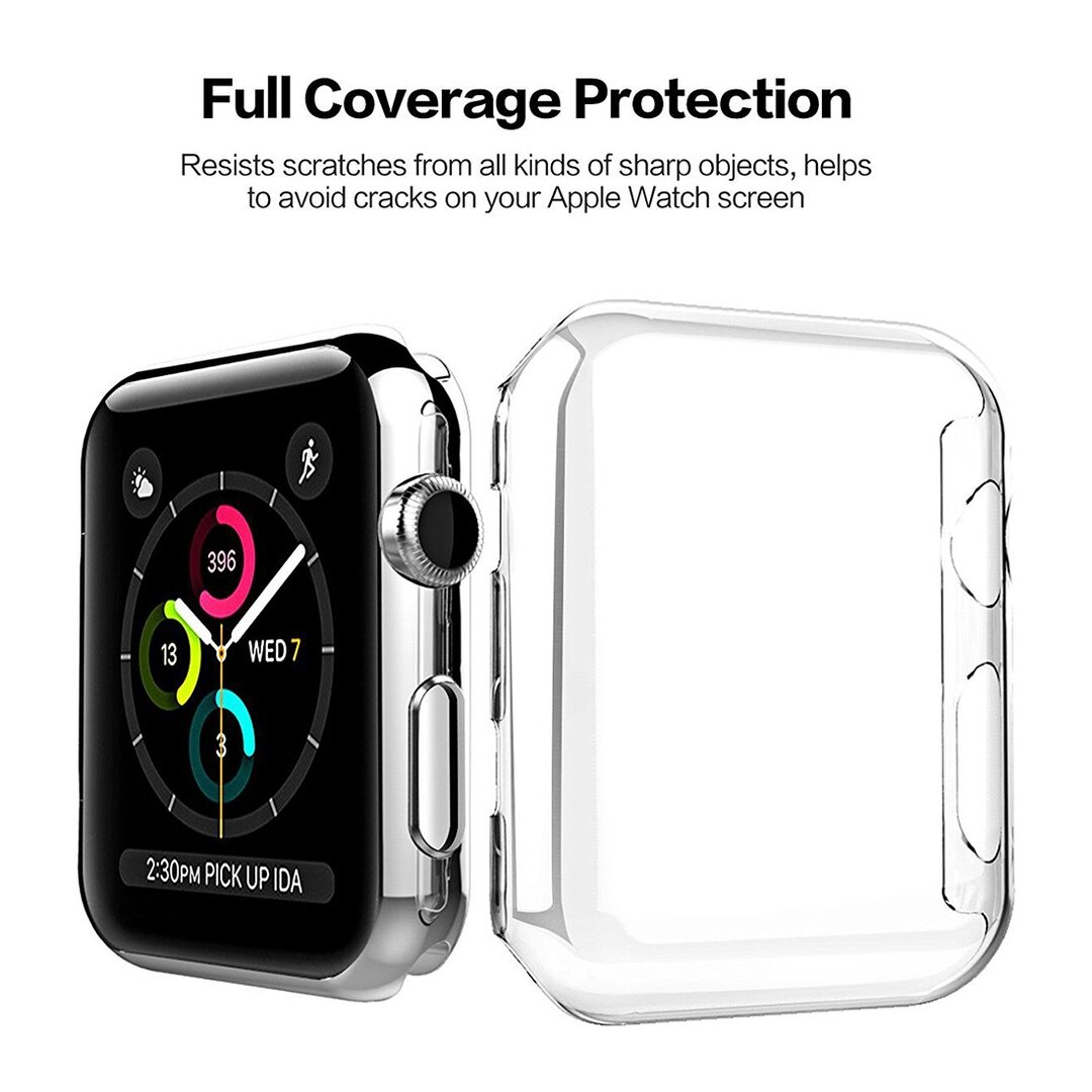 Hartschalengeh&auml;use 38mm (vollst&auml;ndig gesch&uuml;tzt) - Transparent - Geeignet f&uuml;r Apple Watch 38 mm