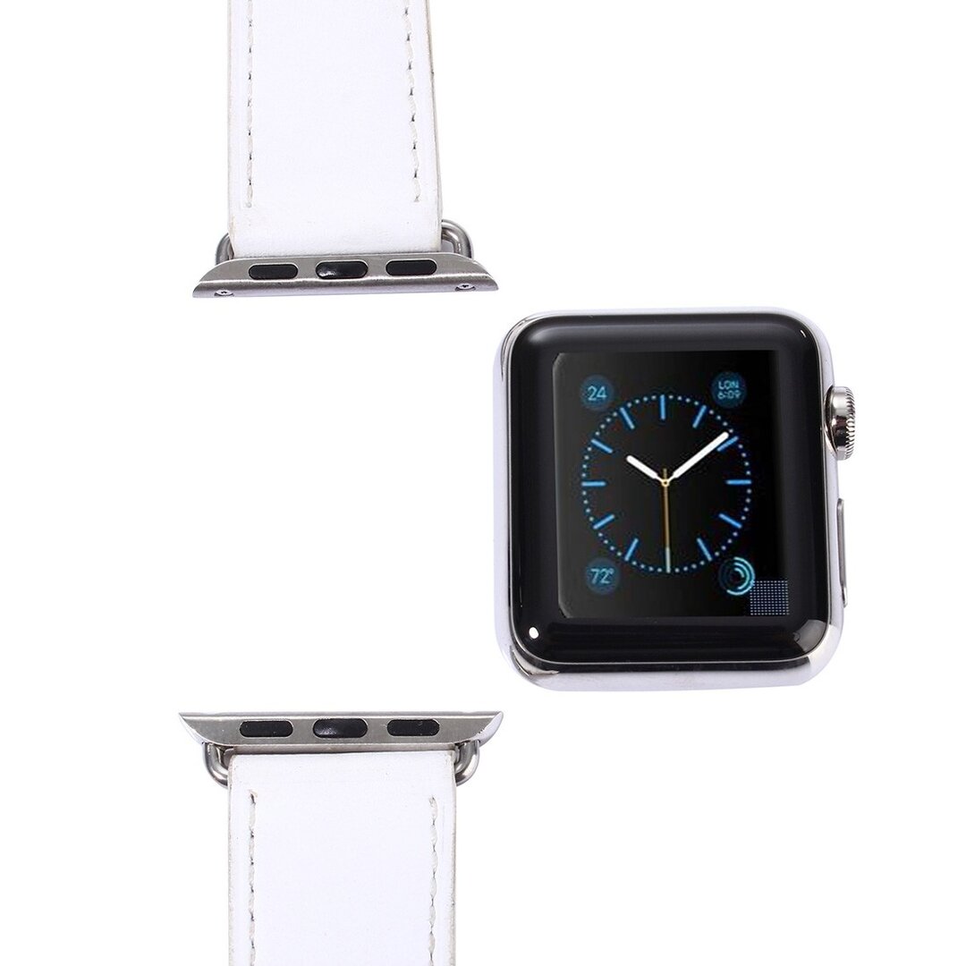Kakapi Double Strap Armband - Wei&szlig; - Geeignet f&uuml;r Apple Watch 38mm / 40mm / 41mm / 42mm