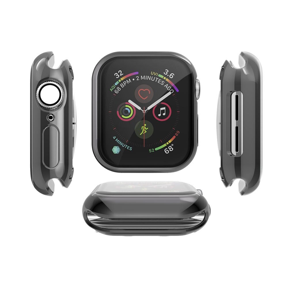 Silikonh&uuml;lle (vollst&auml;ndig gesch&uuml;tzt) 44mm - Schwarz - Geeignet f&uuml;r Apple Watch 44mm