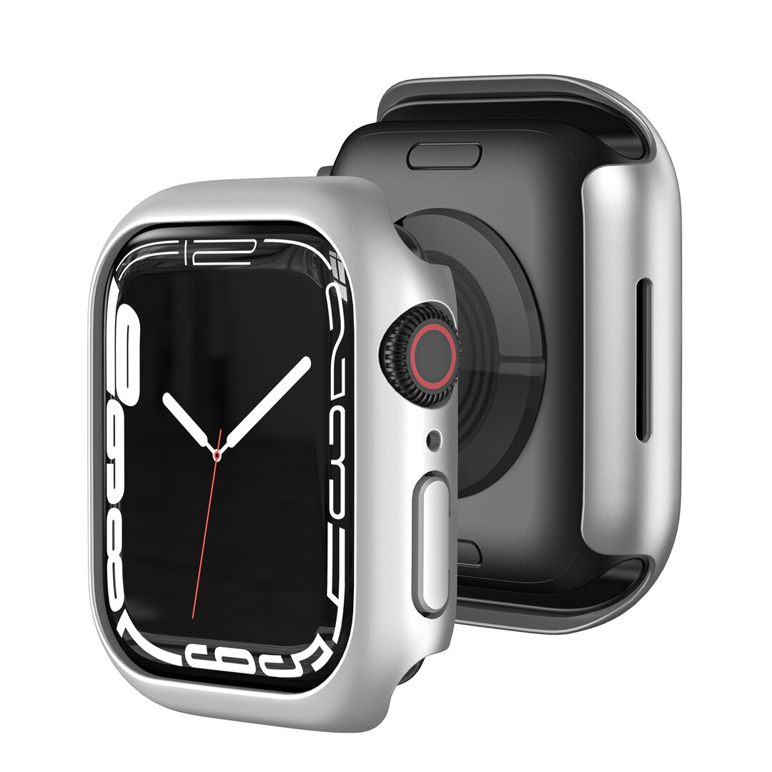 Apple Watch 41mm Hartschalengeh&auml;use (offene Vorderseite) - Silber - Geeignet f&uuml;r Apple Watch 41mm