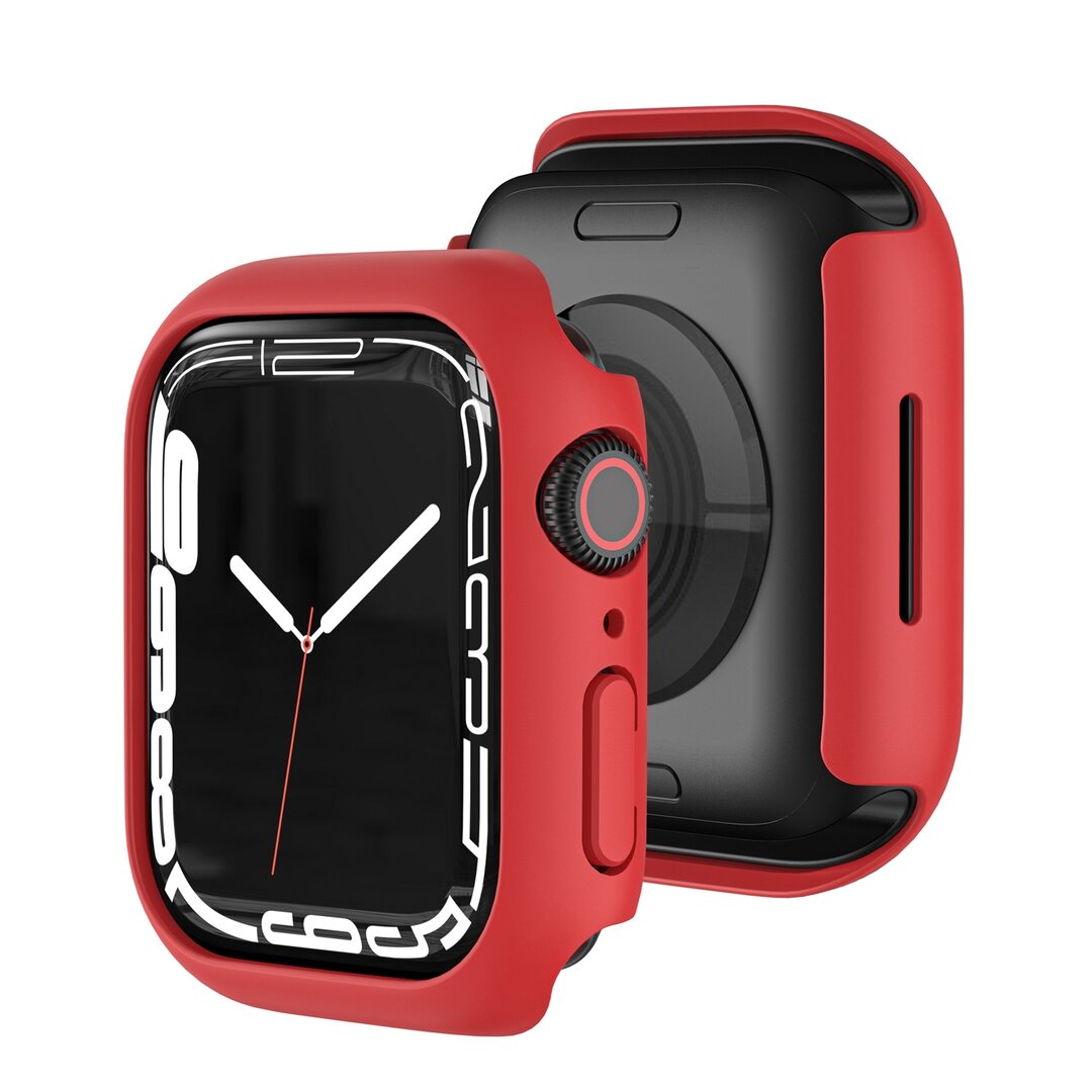 Apple Watch 41mm Hartschalengeh&auml;use (offene Vorderseite) - Rot - Geeignet f&uuml;r Apple Watch 41mm