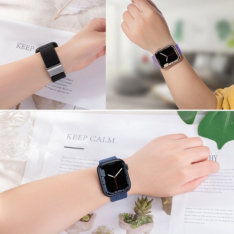 Canvas Limited Edition Armband - Pink - Geeignet f&uuml;r Apple Watch 44mm / 45mm / 46mm / 49mm