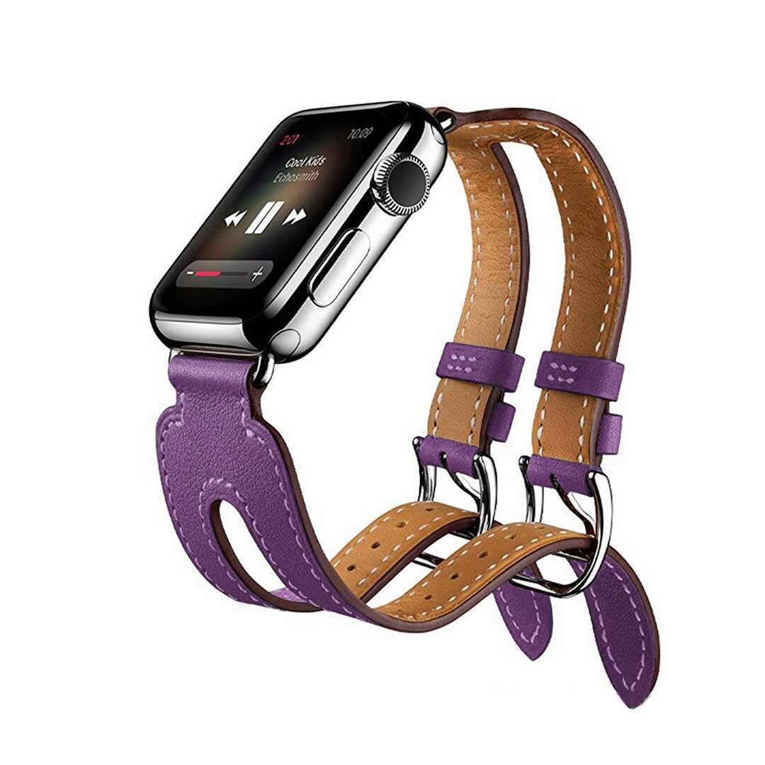 Kakapi Double Buckle Band - Lila - Geeignet f&uuml;r Apple Watch 44mm / 45mm / 46mm / 49mm