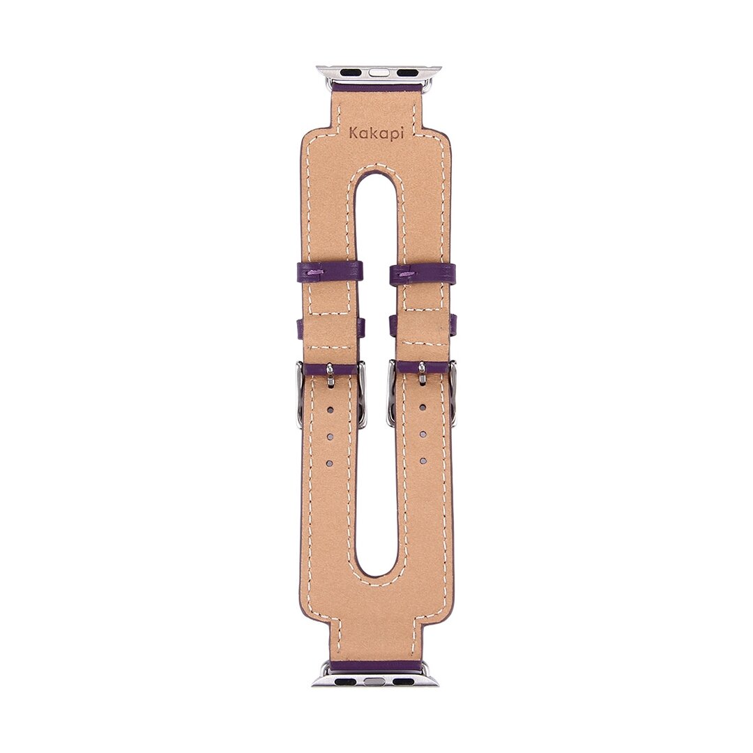 Kakapi Double Buckle Band - Lila - Geeignet f&uuml;r Apple Watch 44mm / 45mm / 46mm / 49mm