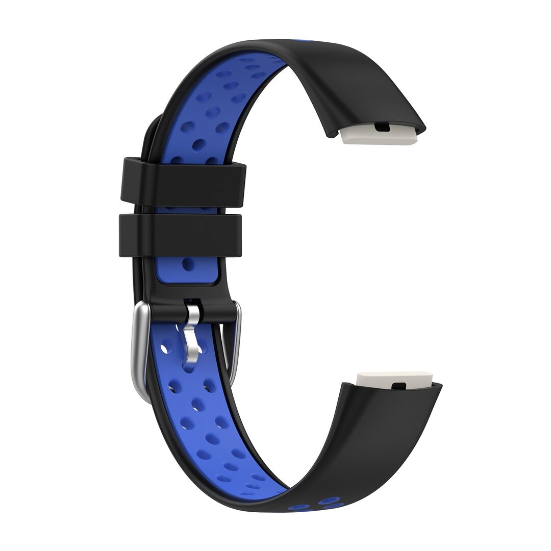 Fitbit Luxe - Silikon-Sportband - Gr&ouml;&szlig;e: Large - Schwarz + Blau