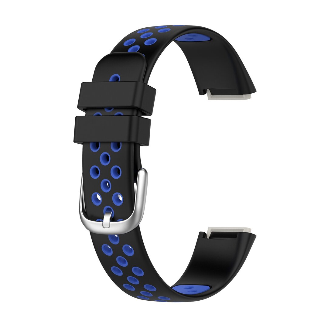 Fitbit Luxe - Silikon-Sportband - Gr&ouml;&szlig;e: Large - Schwarz + Blau