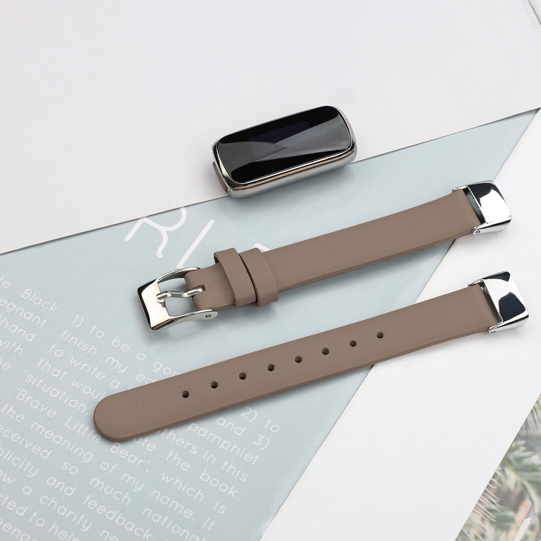 Fitbit Luxe - Lederband - Gr&ouml;&szlig;e: Large - Hellbraun