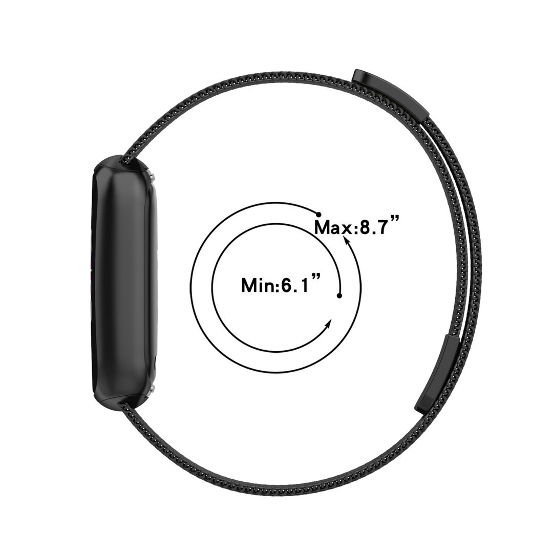 Fitbit Luxe - Milanaise-Armband - Schwarz