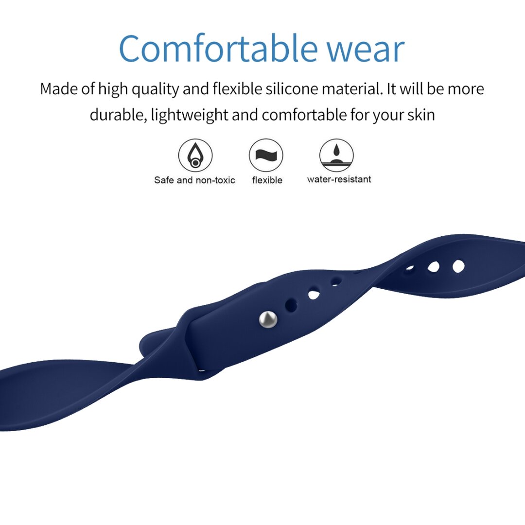 Fitbit Inspire 1 / HR / Ace 2 Silikonband - Gr&ouml;&szlig;e: Gro&szlig; - Blau