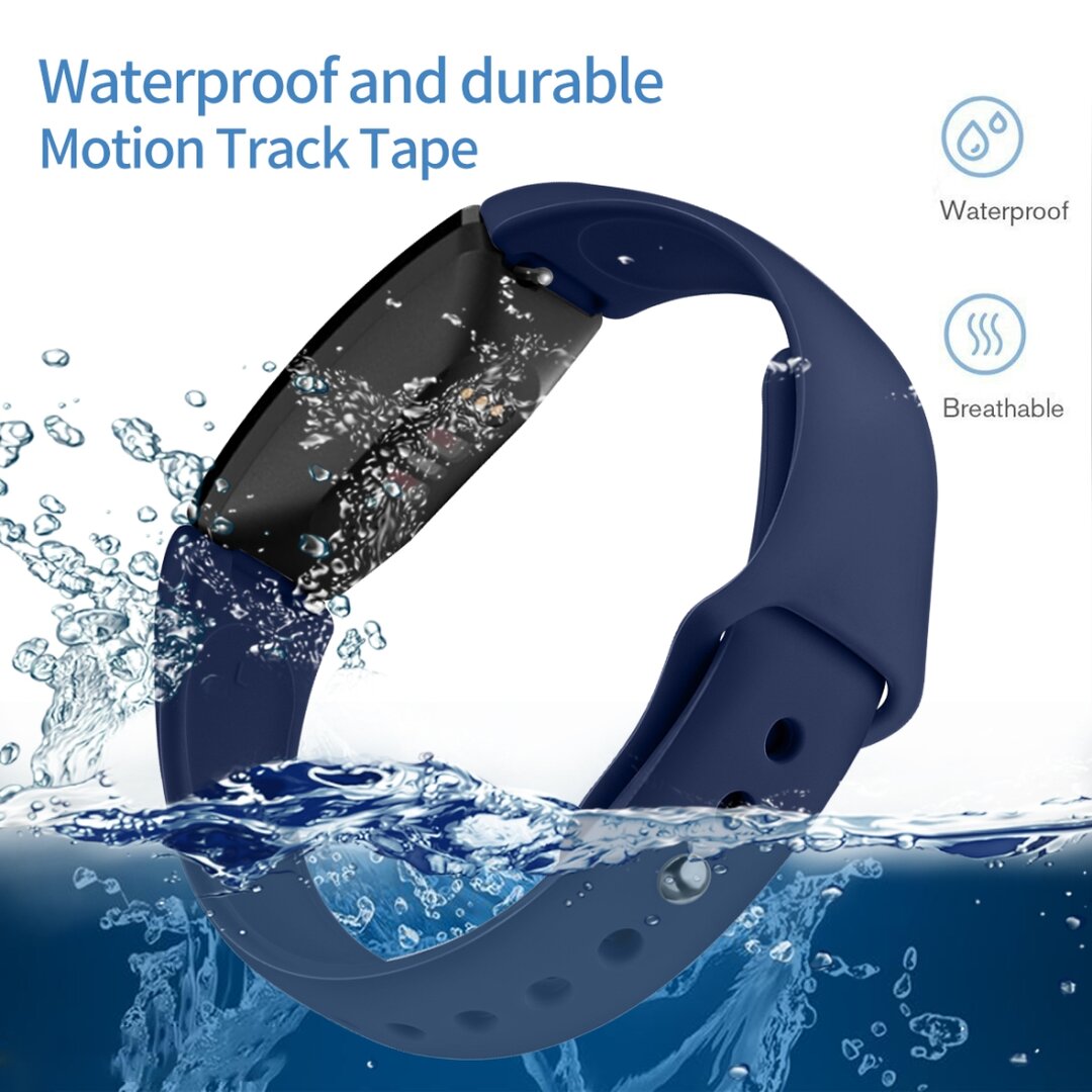 Fitbit Inspire 1 / HR / Ace 2 Silikonband - Gr&ouml;&szlig;e: Gro&szlig; - Blau