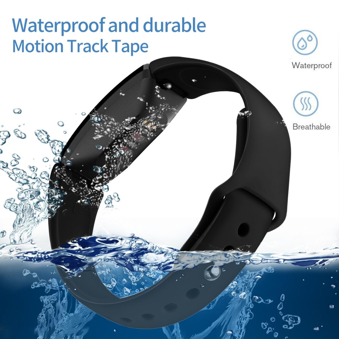 Fitbit Inspire 1 / HR / Ace 2 Silikonband - Gr&ouml;&szlig;e: Gro&szlig; - Schwarz