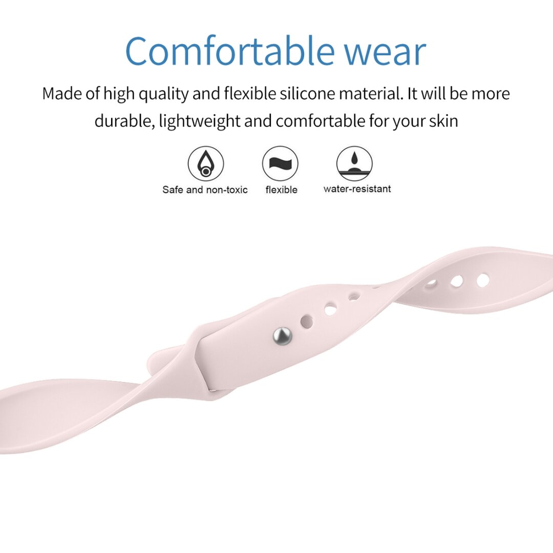 Fitbit Inspire 1 / HR / Ace 2 Silikonband - Gr&ouml;&szlig;e: Gro&szlig; - Sand Pink