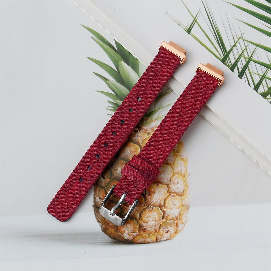 Fitbit Inspire 1 / HR / Ace 2 Segeltuchband - Gr&ouml;&szlig;e: Gro&szlig; - Rot
