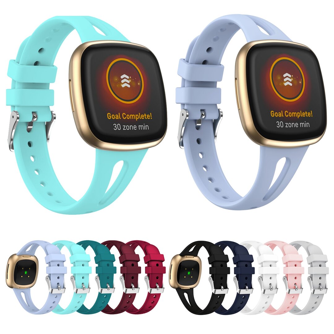 Fitbit Versa 3 &amp; 4 / Sense 1 &amp; 2 - Sportband Teardrop Design - Gro&szlig; - Grau