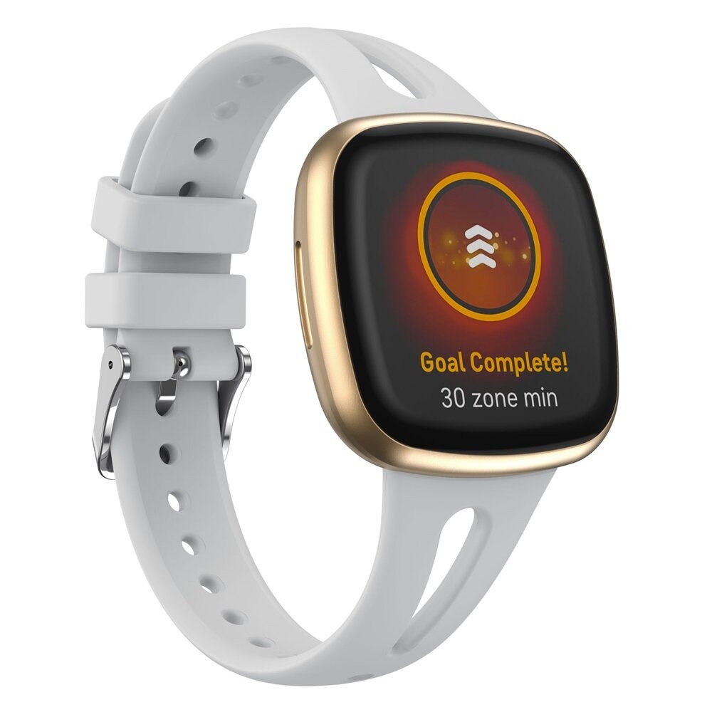 Fitbit Versa 3 &amp; 4 / Sense 1 &amp; 2 - Sportband Teardrop Design - Klein - Grau