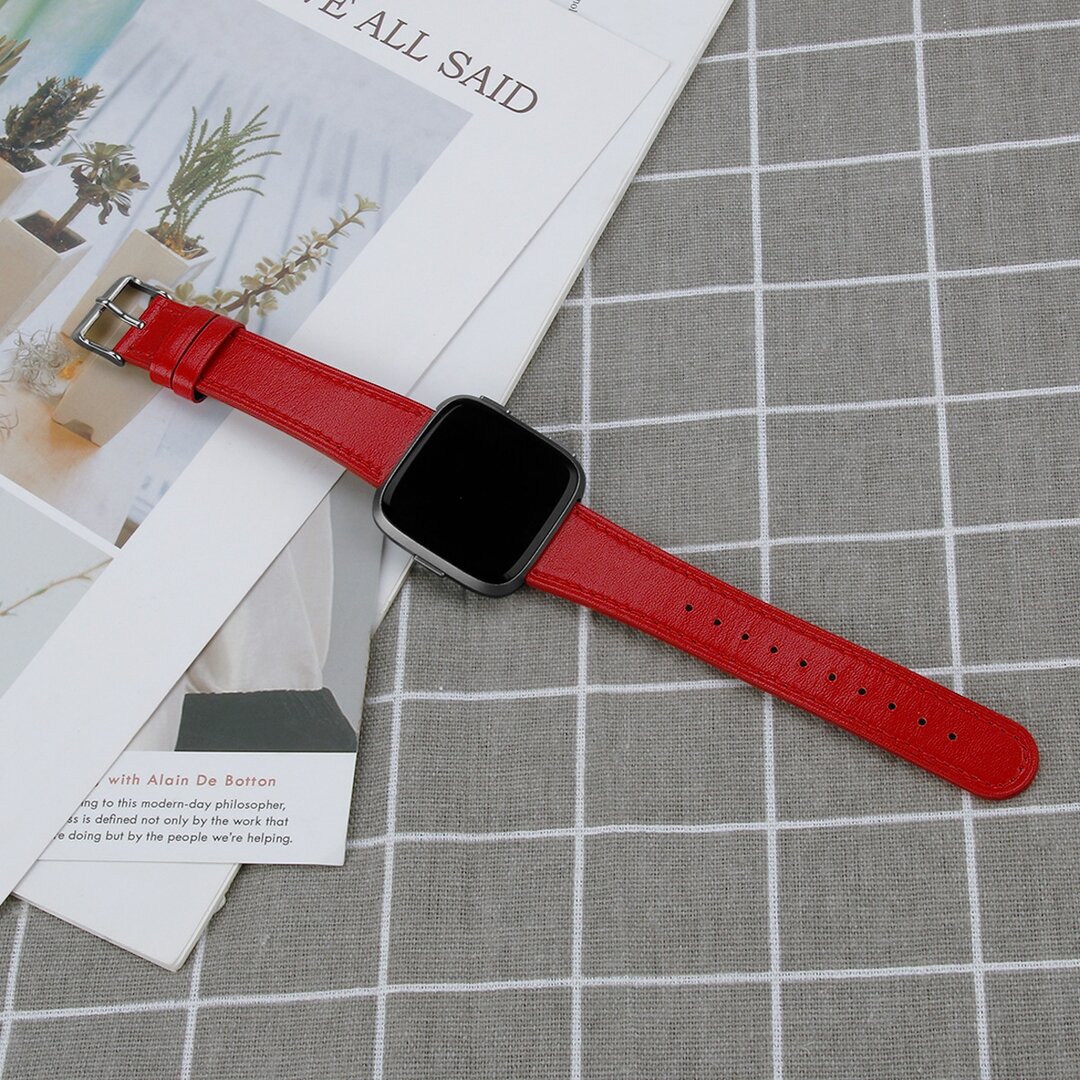 Fitbit Versa 3/4 &amp; Sense 1/2 Lederband - Rot