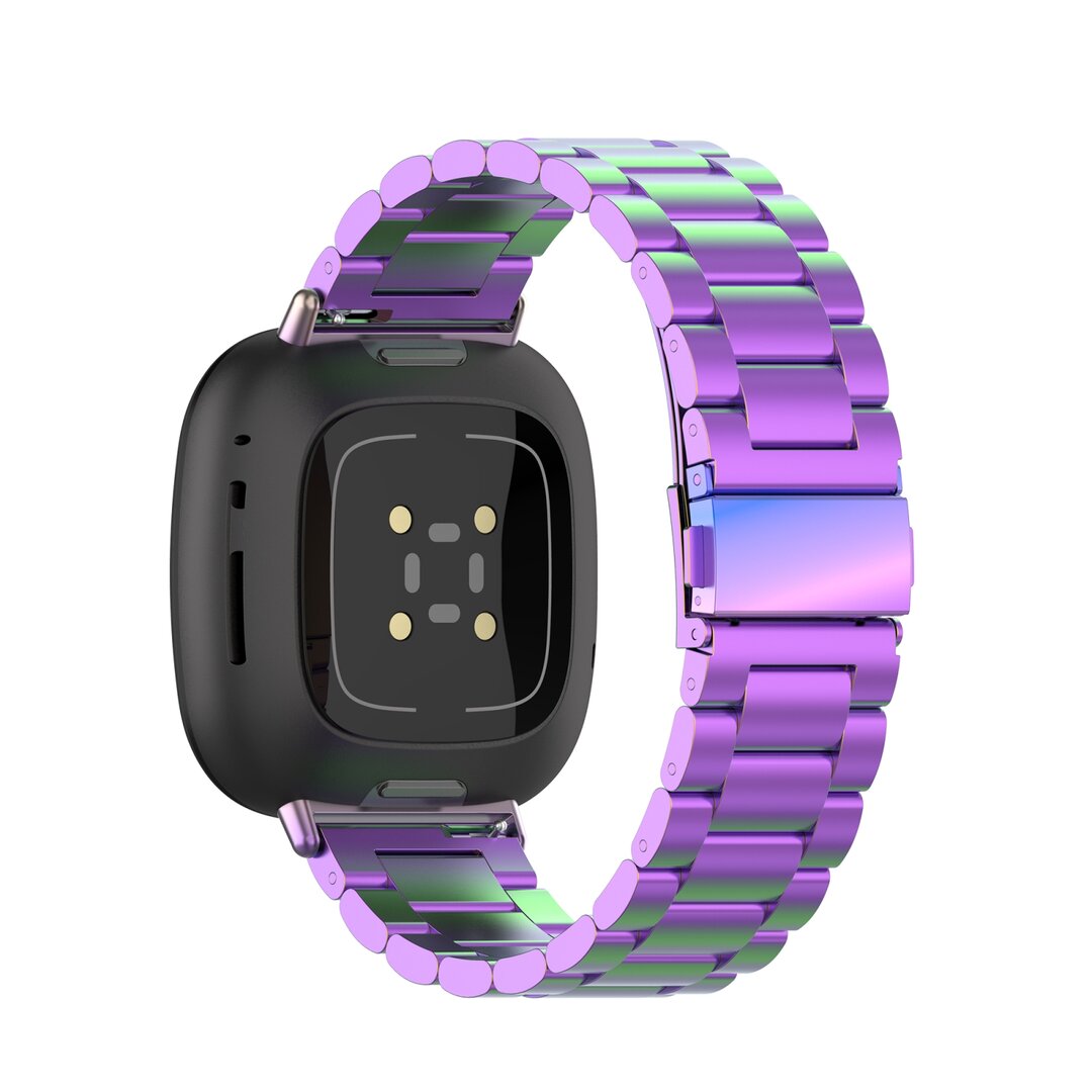 Fitbit Versa 3/4 &amp; Sense 1/2 Metall-Gliederarmband - Multicolour