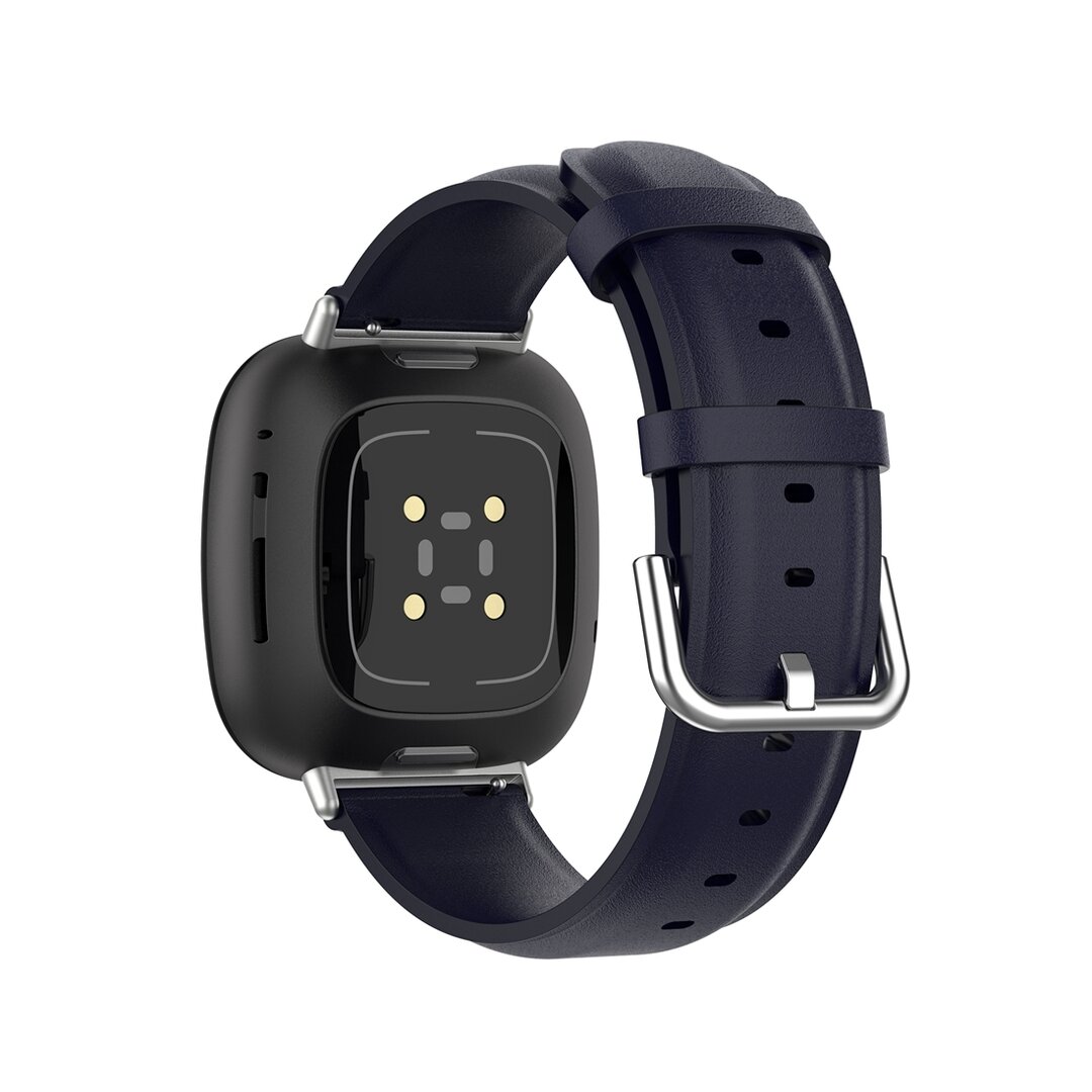 Fitbit Versa 3/4 &amp; Sense 1/2 Lederband - Dunkelblau