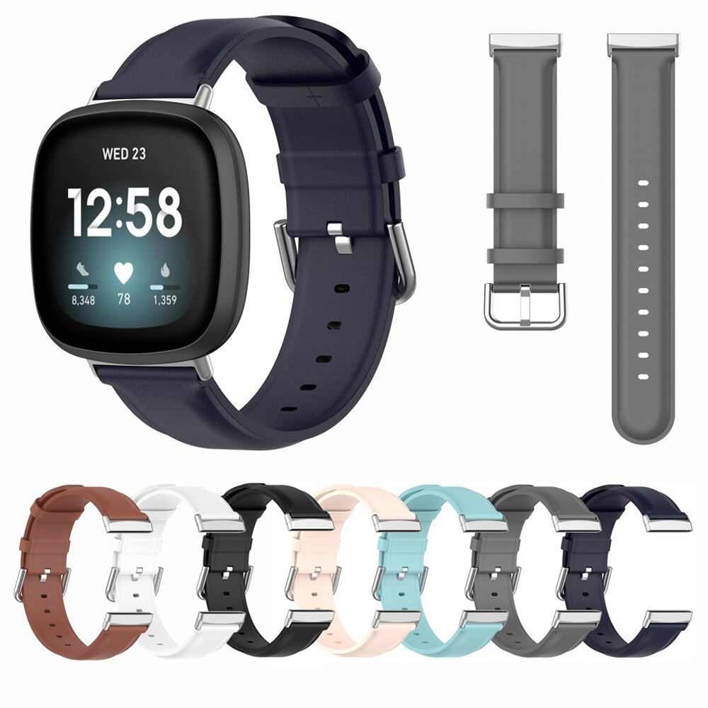 Fitbit Versa 3/4 &amp; Sense 1/2 Lederband - Dunkelblau