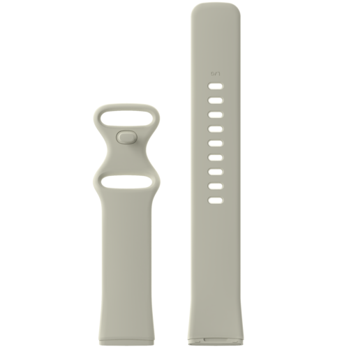 Fitbit Versa 3 &amp; 4 / Sense 1 &amp; 2 Sportarmband - Ecru - Gr&ouml;&szlig;e: M/L