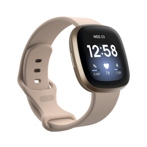 Fitbit Versa 3 &amp; 4 / Sense 1 &amp; 2 Sportarmband - Sand Pink - Gr&ouml;&szlig;e: M/L