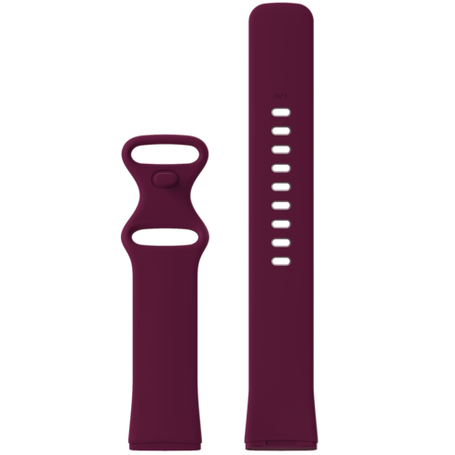 Fitbit Versa 3 &amp; 4 / Sense 1 &amp; 2 Sportarmband - Weinrot - Gr&ouml;&szlig;e: M/L