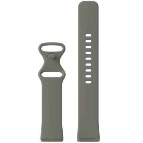 Fitbit Versa 3 &amp; 4 / Sense 1 &amp; 2 Sportarmband - Grau - Gr&ouml;&szlig;e: M/L