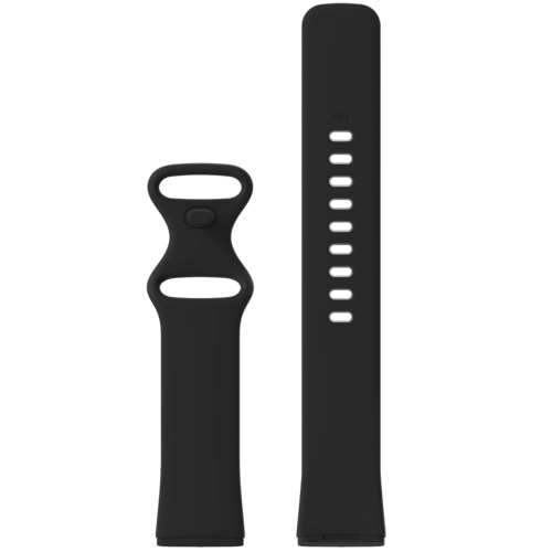 Fitbit Versa 3 &amp; 4 / Sense 1 &amp; 2 Sportarmband - Schwarz - Gr&ouml;&szlig;e: S/M