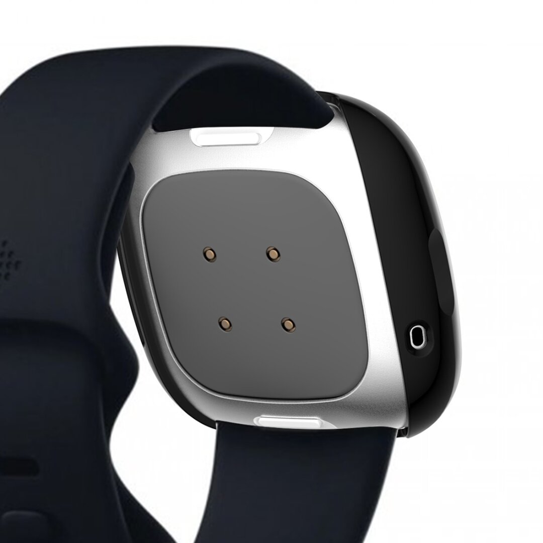 Fitbit Versa 3 / Sense Soft TPU Fall (vollst&auml;ndig gesch&uuml;tzt) - Schwarz