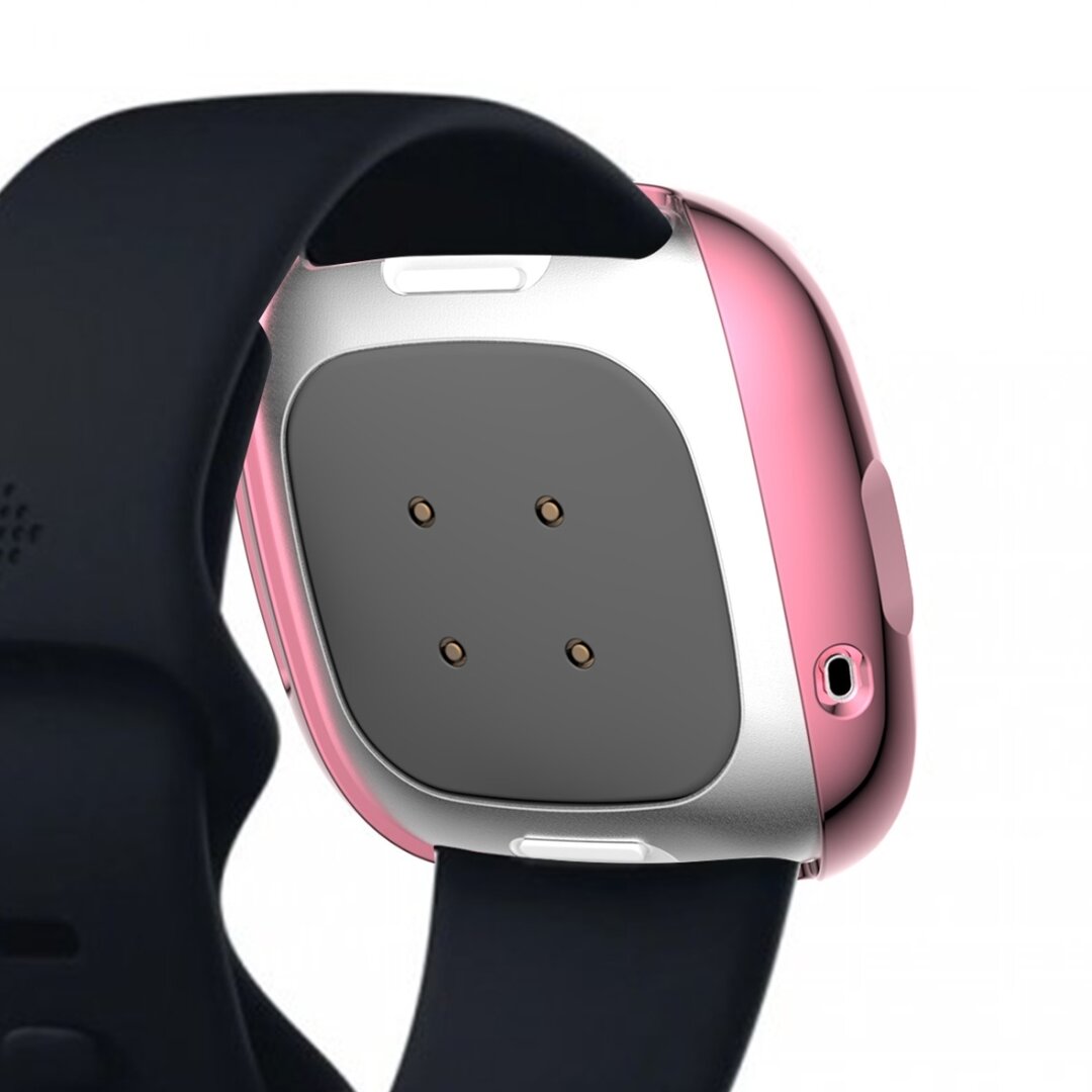 Fitbit Versa 3 / Sense Soft TPU Fall (vollst&auml;ndig gesch&uuml;tzt) - Rosa