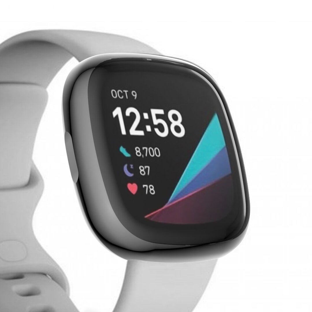 Fitbit Versa 3 / Sense Soft TPU Fall (vollst&auml;ndig gesch&uuml;tzt) - Grau