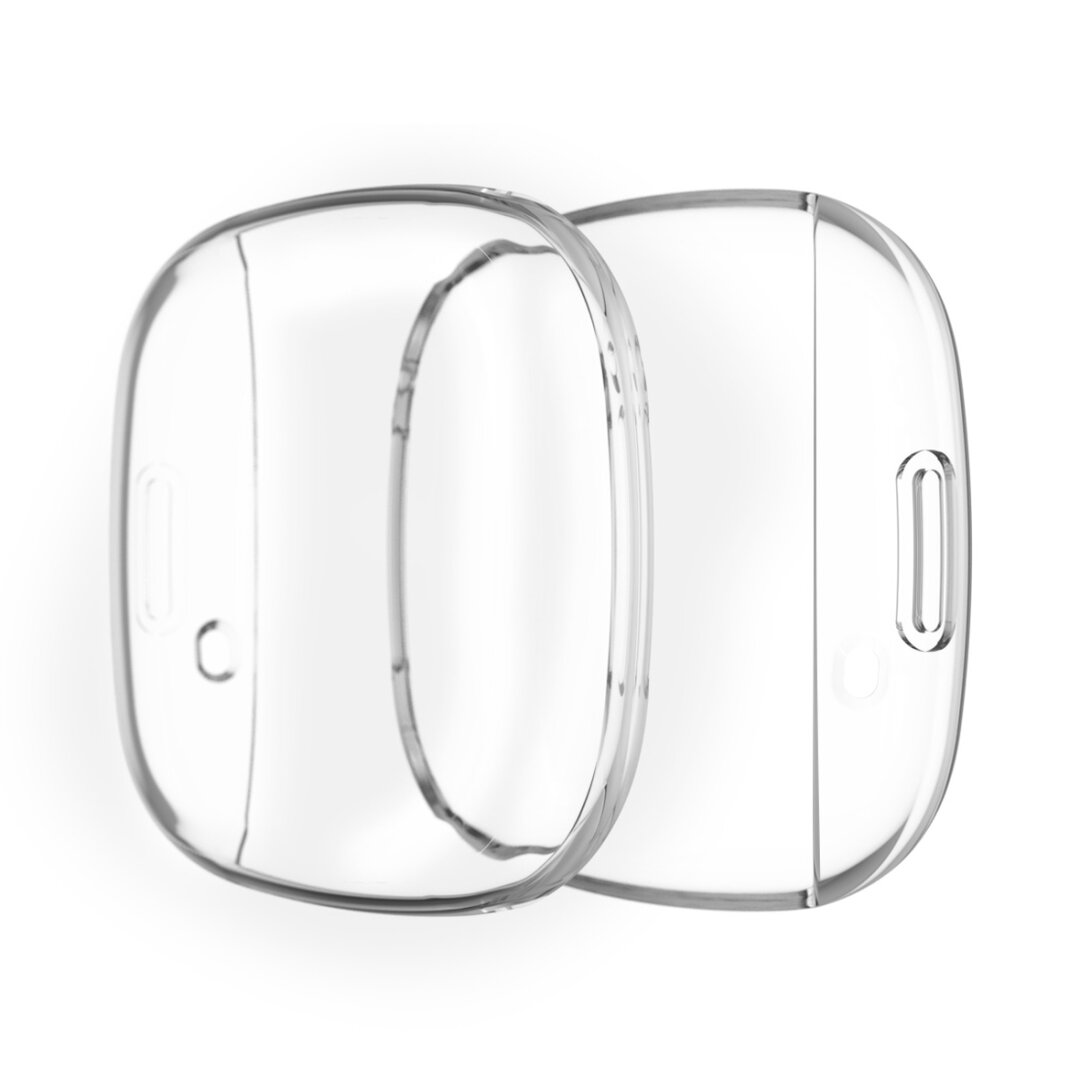 Fitbit Versa 3 / Sense Soft TPU H&uuml;lle (vollst&auml;ndig gesch&uuml;tzt) - Transparent
