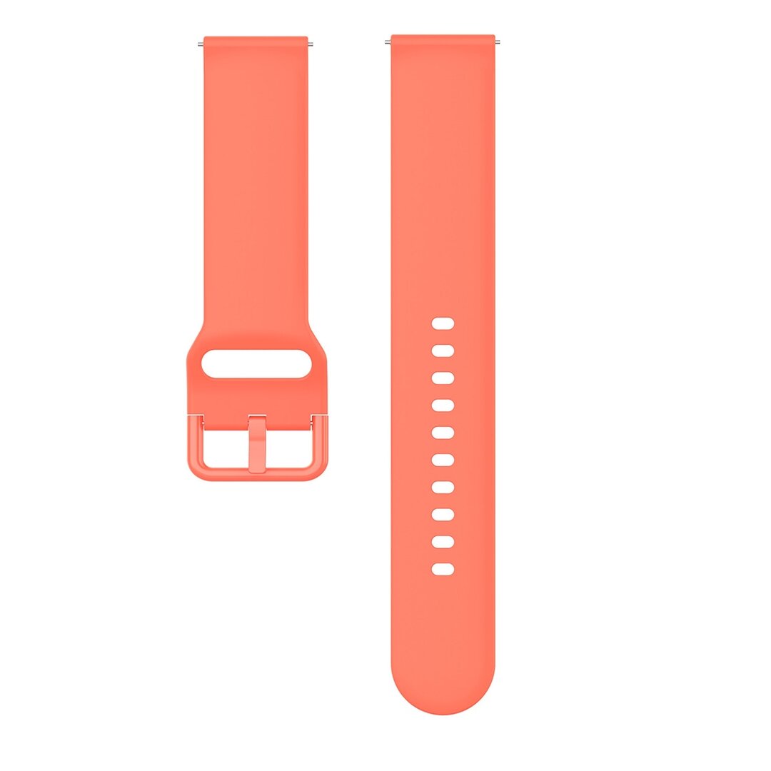 Fitbit Versa 1 / 2 &amp; Lite Silikon-Sportband mit Schnallenverschluss - Coral Orange - Gr&ouml;&szlig;e: Large