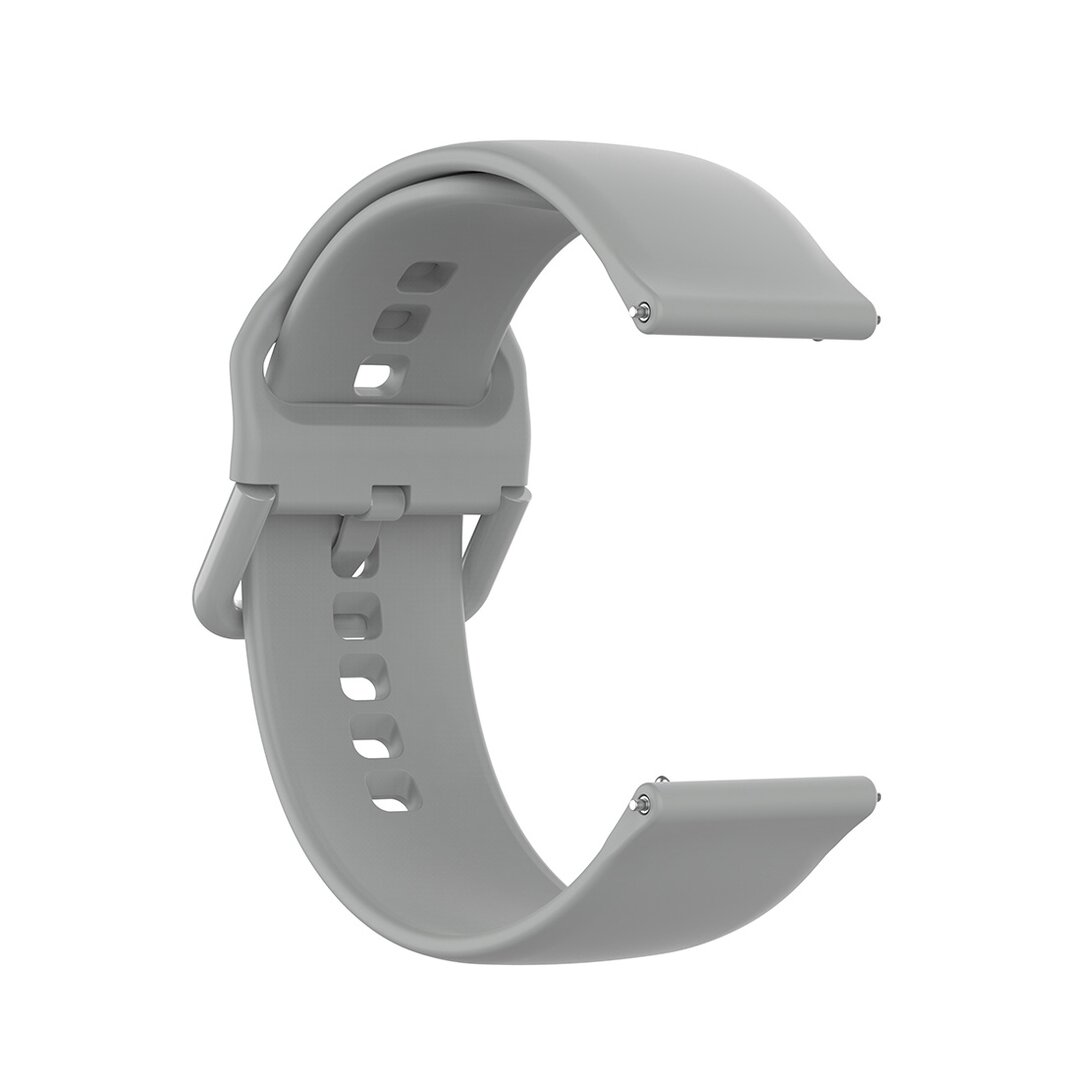 Fitbit Versa 1 / 2 &amp; Lite Silikon-Sportband mit Schnallenverschluss - Grau - Gr&ouml;&szlig;e: Large