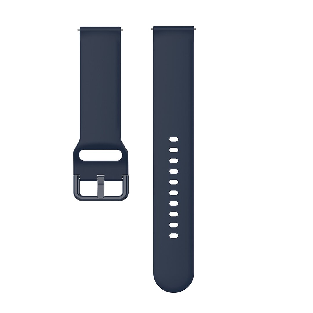 Fitbit Versa 1 / 2 &amp; Lite Silikon-Sportband mit Schnallenverschluss - Dunkelblau - Gr&ouml;&szlig;e: Small