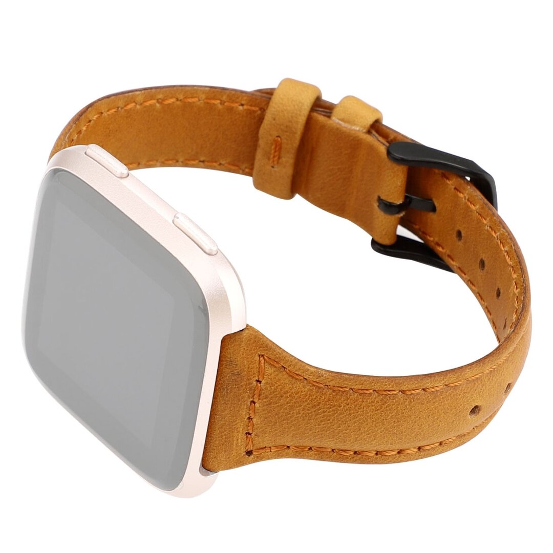 Fitbit Versa 1 / 2 &amp; Lite Lederband - Hellbraun