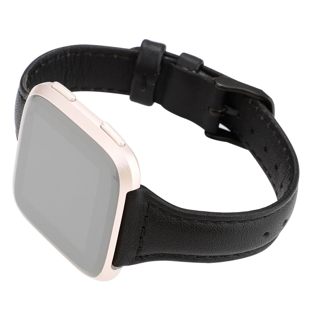 Fitbit Versa 1 / 2 &amp; Lite Lederband - Schwarz