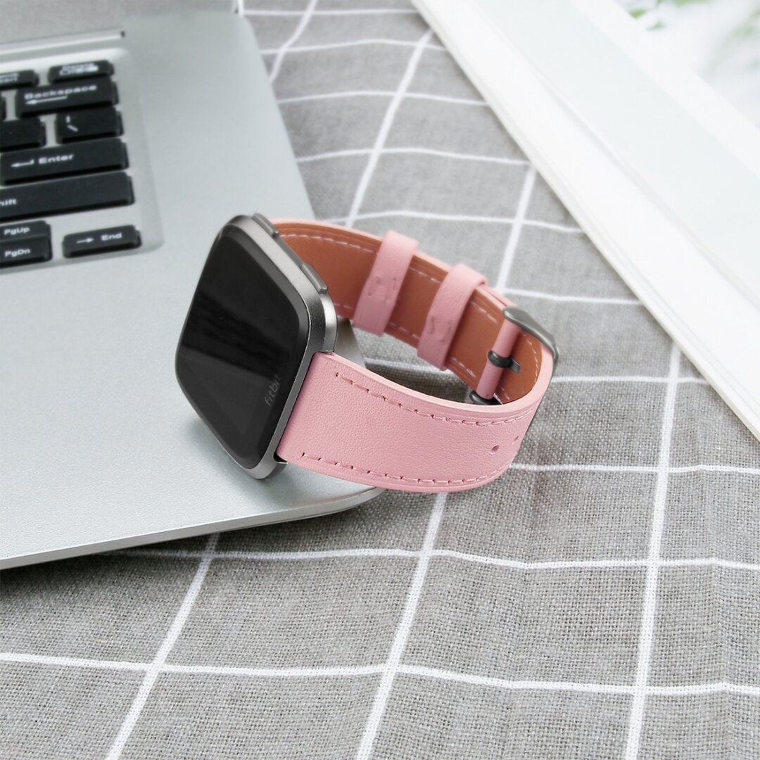 Fitbit Versa 1 / 2 &amp; Lite Lederband - Altrosa