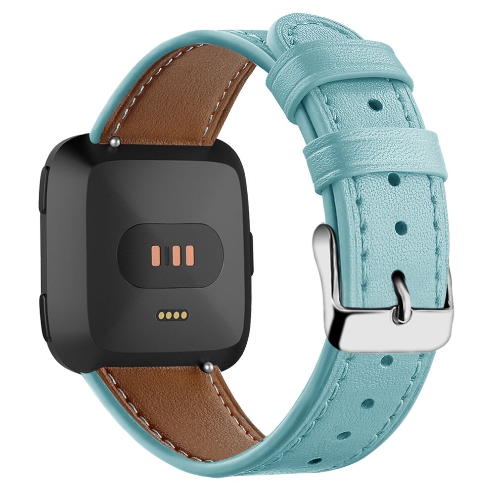 Fitbit Versa 1 / 2 &amp; Lite Lederband - Blau gr&uuml;n