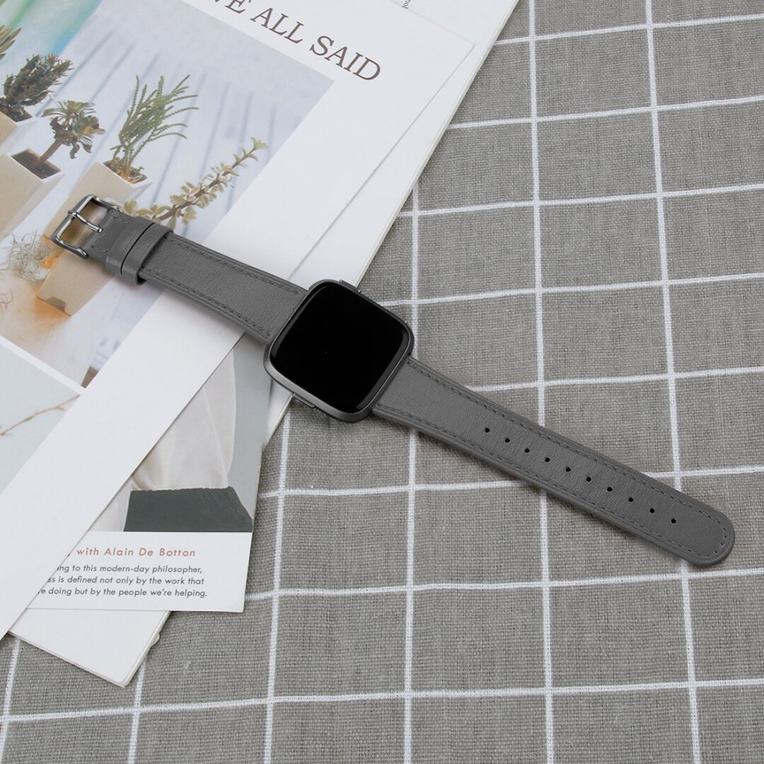 Fitbit Versa 1 / 2 &amp; Lite Lederband - Grau