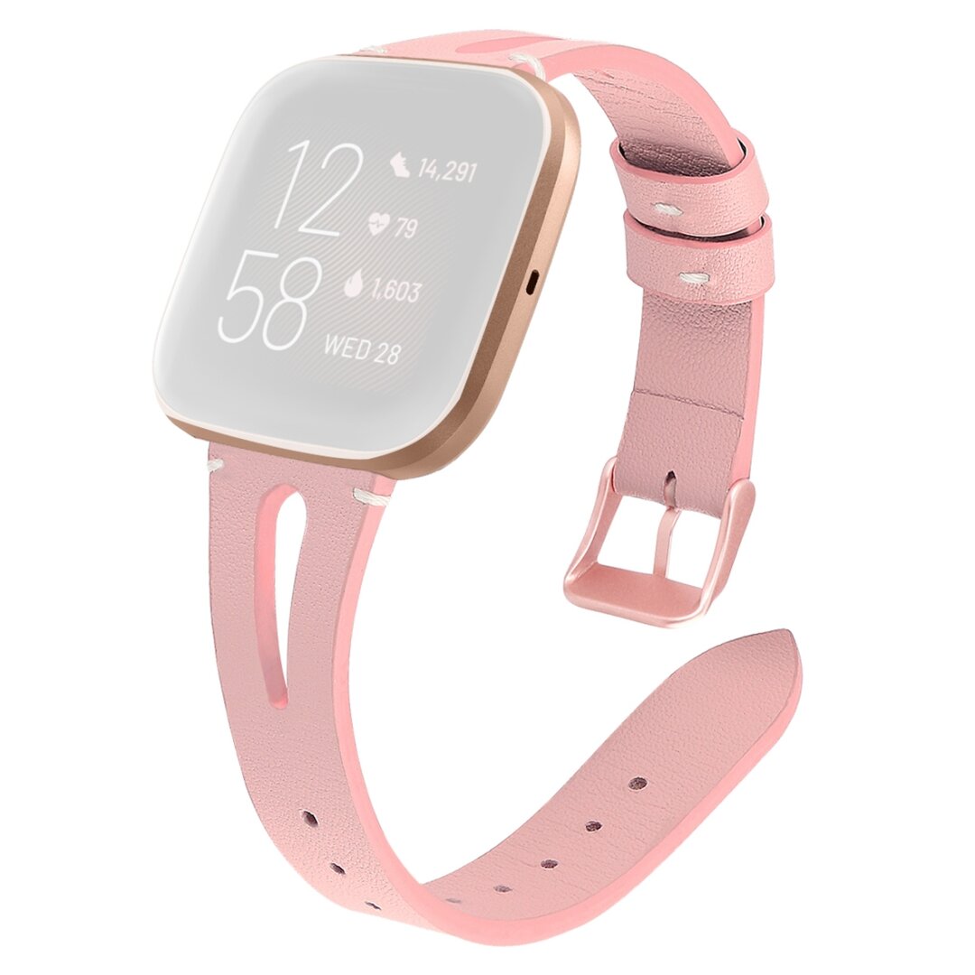Fitbit Versa 1 / 2 &amp; Lite Armband TPU Leder - Rosa