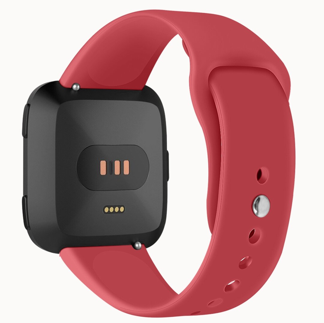 Fitbit Versa 1 / 2 &amp; Lite Silikonband - Gr&ouml;&szlig;e: Gro&szlig; - Rot