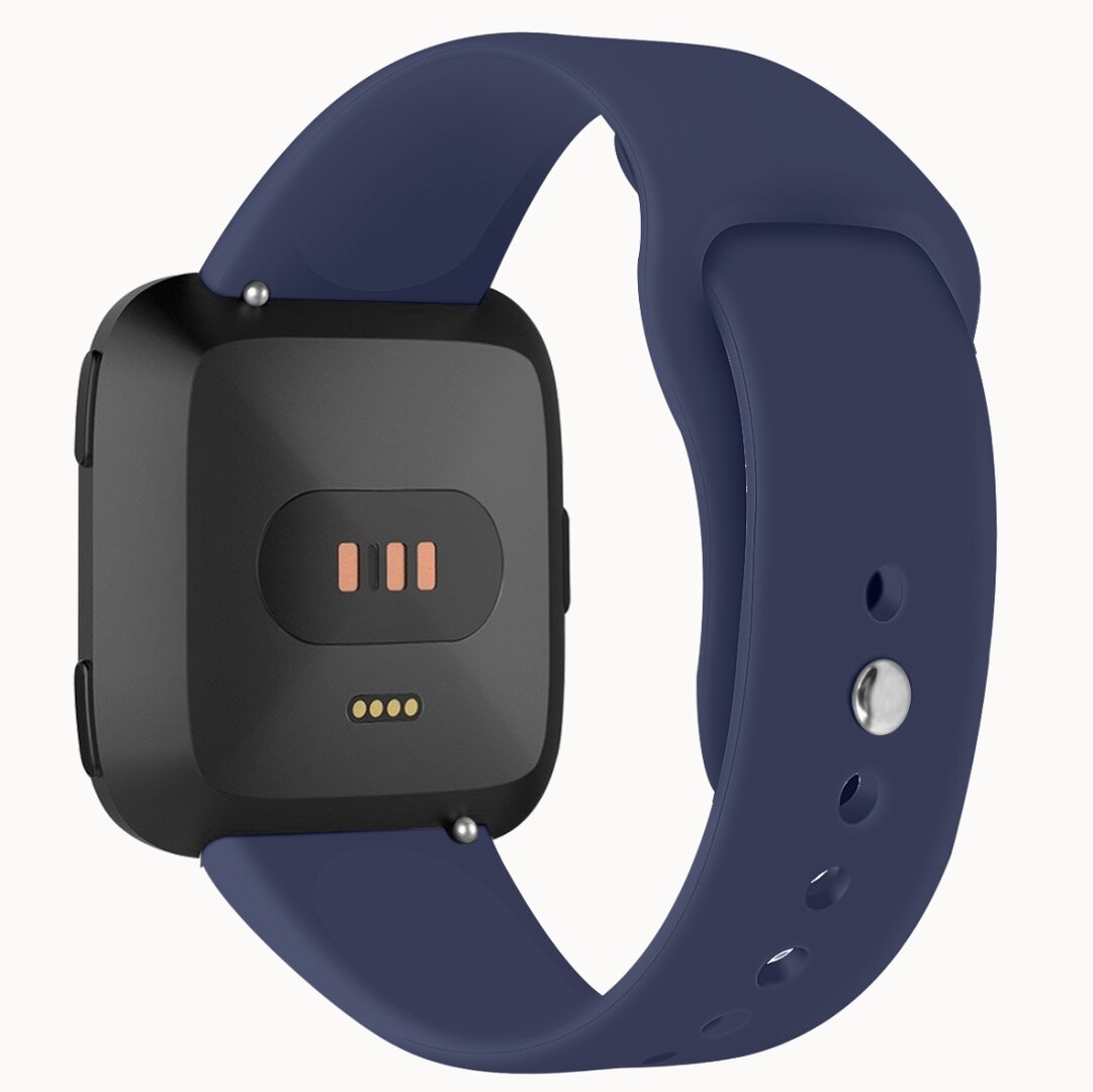 Fitbit Versa 1 / 2 &amp; Lite Silikonband - Gr&ouml;&szlig;e: Gro&szlig; - Dunkelblau